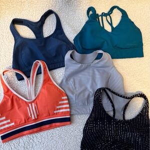 Stylish Sports Bra Bundle - Orange, Blue, Gray, Black